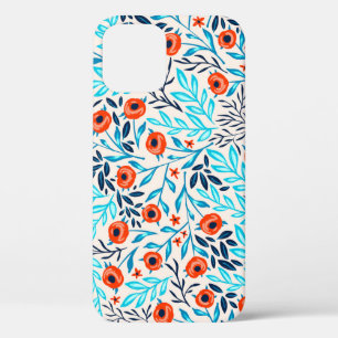 Abstract Colourful Roses: Vintage Floral iPhone 12 Case