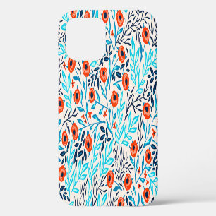 Abstract Colourful Roses: Vintage Floral iPhone 12 Case