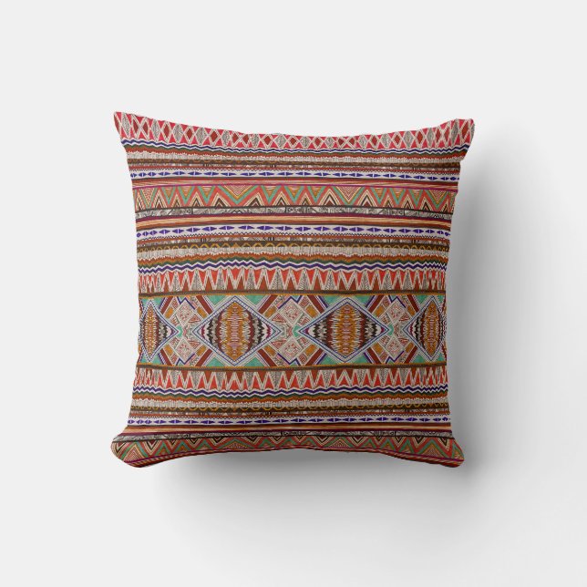 Abstract Colourful: Seamless Pattern Background. Cushion (Front)
