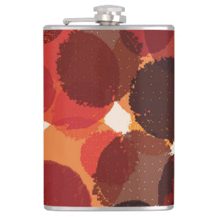 Abstract Colourful Seamless Patterns Collection Hip Flask