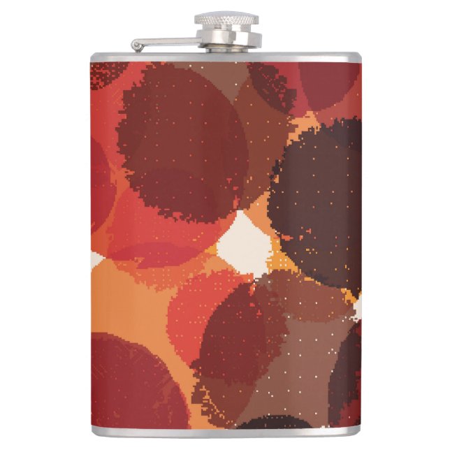 Abstract Colourful Seamless Patterns Collection Hip Flask (Front)