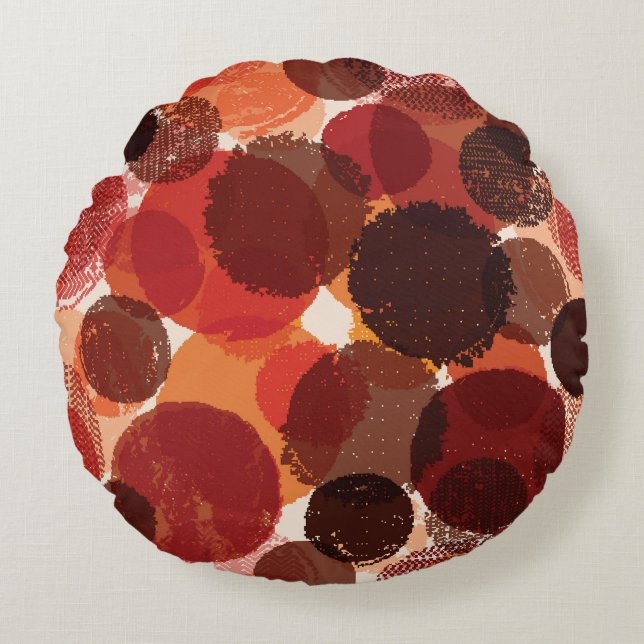 Abstract Colourful Seamless Patterns Collection Round Cushion (Front)