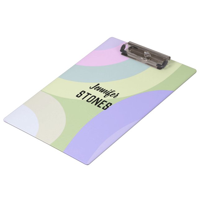 Abstract colourful shapes clipboard (Angled)