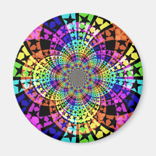Abstract colourful stars magnet