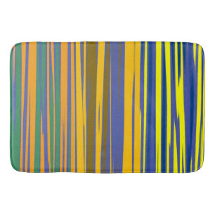 Abstract Colourful Stripes Pattern Bath Mat