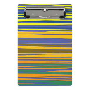 Abstract Colourful Stripes Pattern Mini Clipboard
