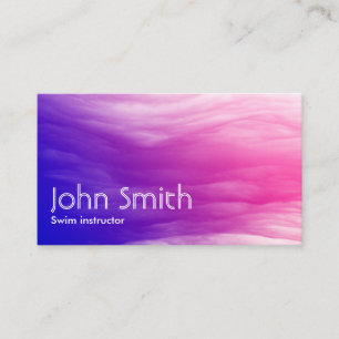 Abstract Colourful Swim Instructor Business Card