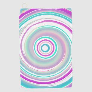 Abstract Colourful Swirl Golf Towel