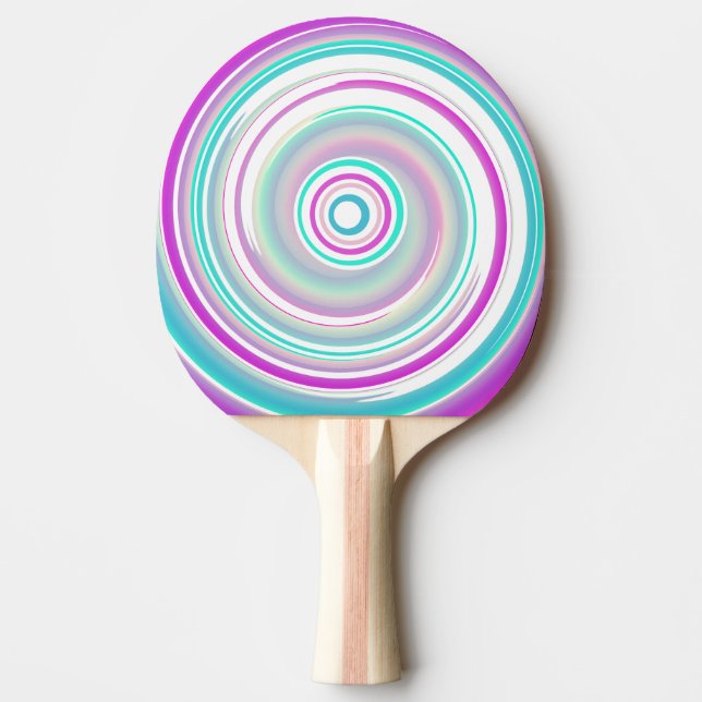 Abstract Colourful Swirl Ping Pong Paddle (Front)