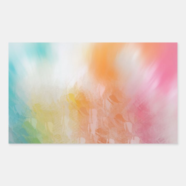 Abstract Colourful Template Trendy Pink Red Yellow Rectangular Sticker (Front)