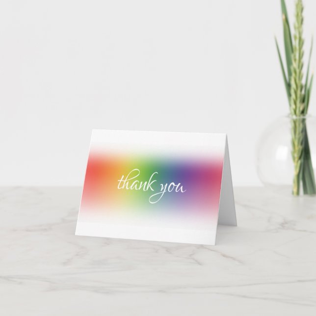 Abstract Colourful Thank You Hand Script Elegant (Front)