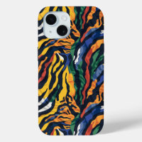 Abstract Colourful Tiger Stripes