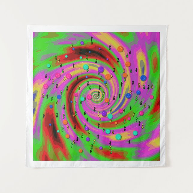Abstract Colourful Tornado Pattern  Tapestry (Front)