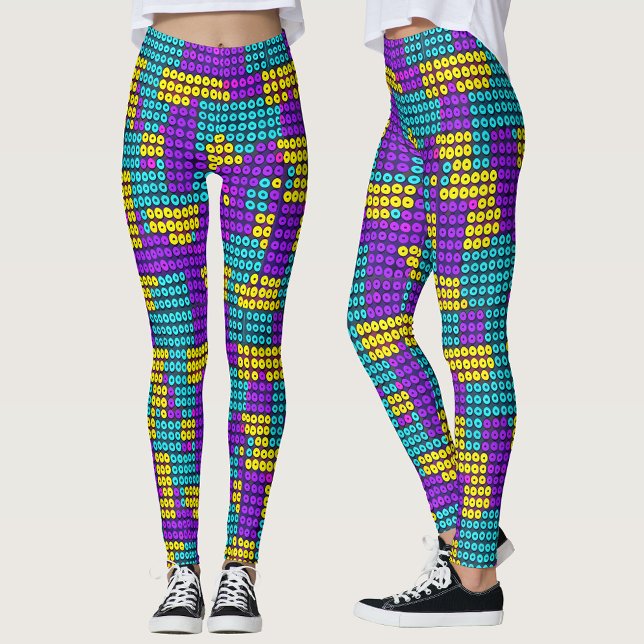 Abstract Colourful Toys Kids Geometric Pattern Leggings (Creator Uploaded)