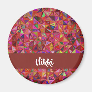 Abstract colourful triangles on magnet