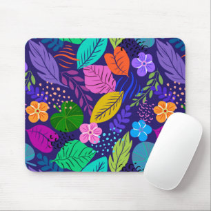 Abstract colourful tropical pattern mouse pad