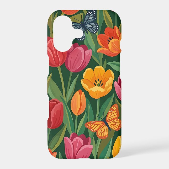 Abstract Colourful Tulip Garden iPhone Cases (Back)