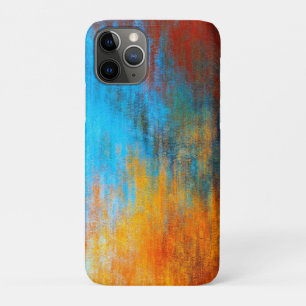 Abstract colourful turquoise blue, orange and red Case-Mate iPhone case