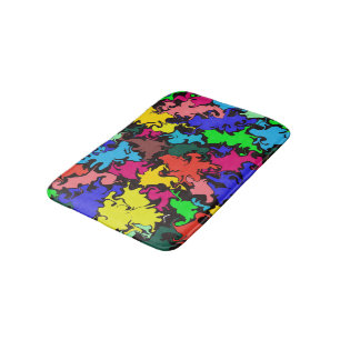 Abstract Colourful Twirl /  Bath Mat