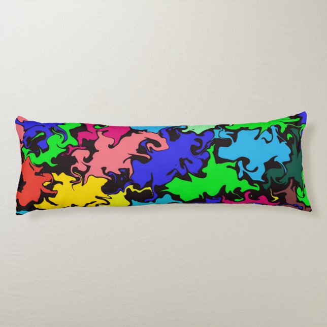 Abstract Colourful Twirl /  Body Cushion (Back)