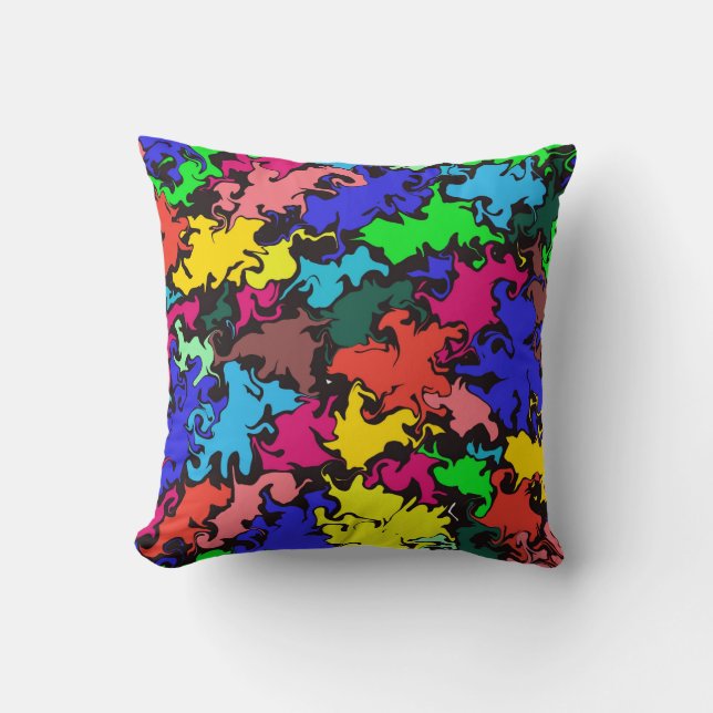 Abstract Colourful Twirl /  Cushion (Front)