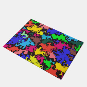Abstract Colourful Twirl / Doormat