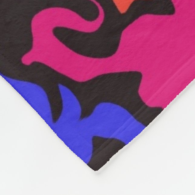 Abstract Colourful Twirl /  Fleece Blanket (Corner)