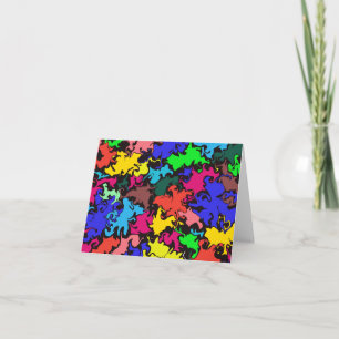 Abstract Colourful Twirl / Folded Note Card