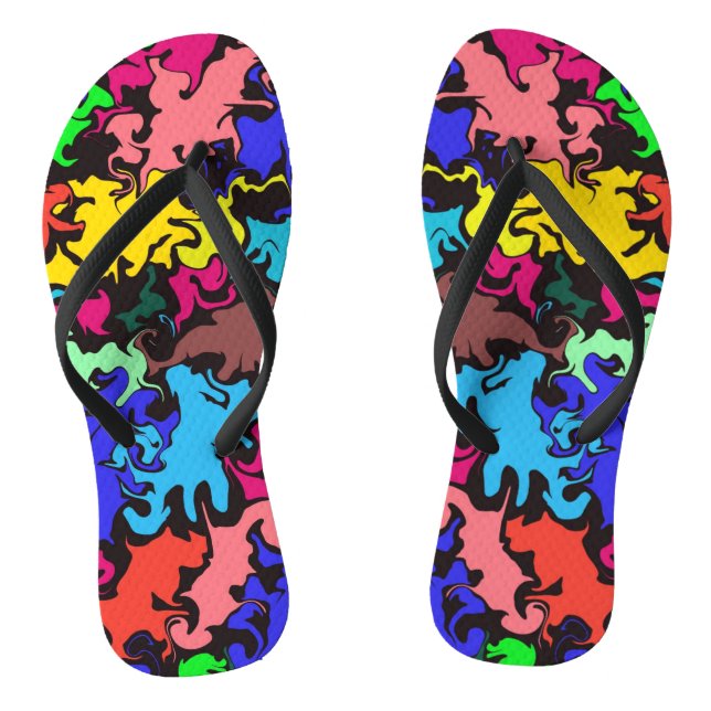 Abstract Colourful Twirl /  Jandals (Footbed)