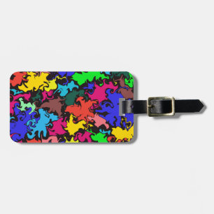Abstract Colourful Twirl / Luggage Tag