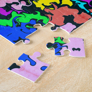 Abstract Colourful Twirl / Mirror / Greenleaf / Jigsaw Puzzle