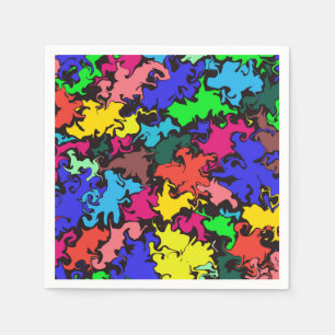 Abstract Colourful Twirl / Paper Napkin