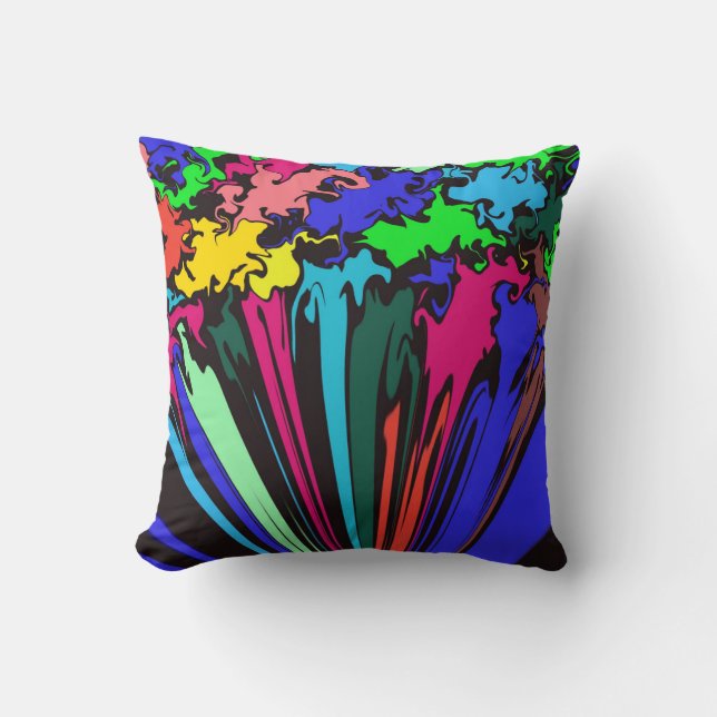 Abstract Colourful Twirl / Pinched / Cushion (Front)