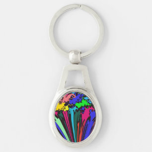 Abstract Colourful Twirl / Pinched / Key Ring