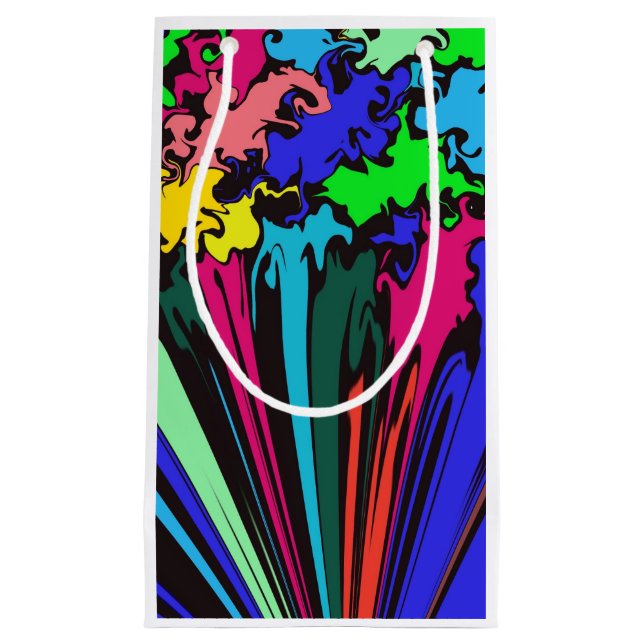 Abstract Colourful Twirl / Pinched / Small Gift Bag (Front)