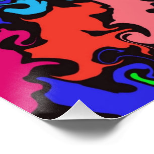 Abstract Colourful Twirl /  Poster