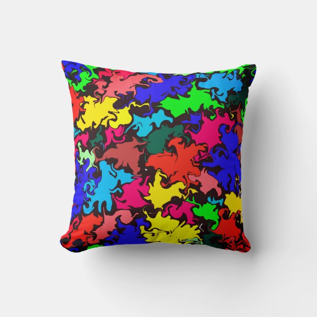 Abstract Colourful Twirl / Sangria / Cushion (Front)