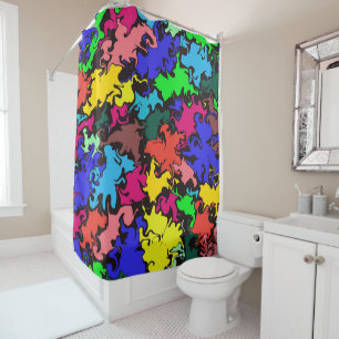 Abstract Colourful Twirl / Shower Curtain