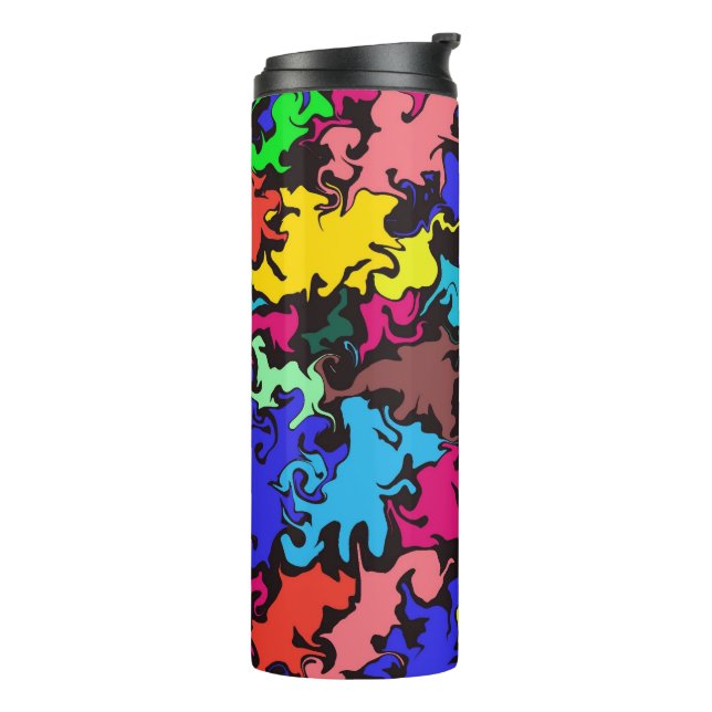 Abstract Colourful Twirl /  Thermal Tumbler (Rotated Left)