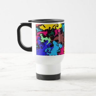 Abstract Colourful Twirl /  Travel Mug