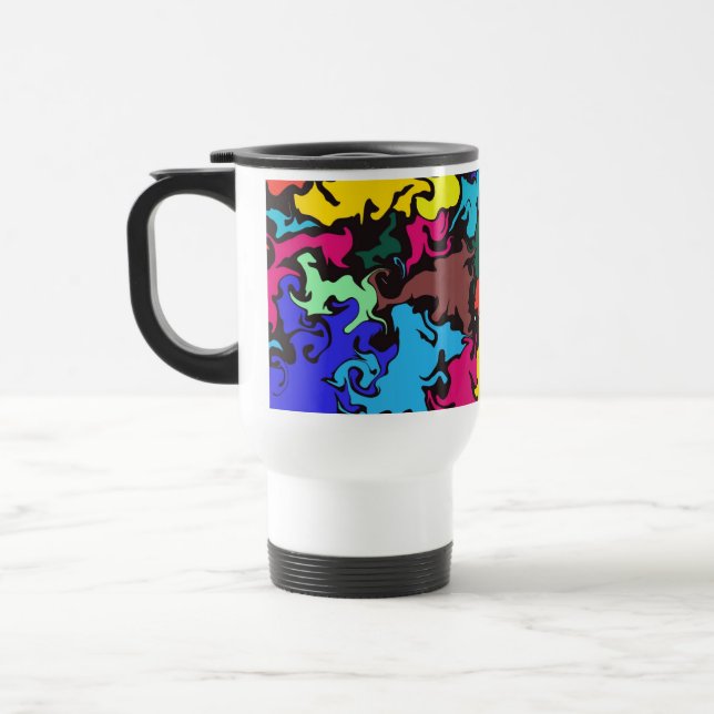 Abstract Colourful Twirl /  Travel Mug (Left)