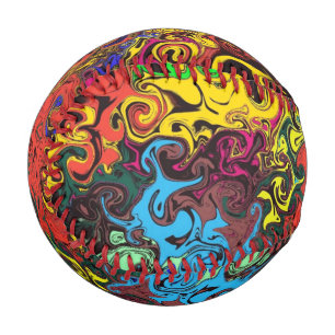 Abstract Colourful Twirlers / Baseball