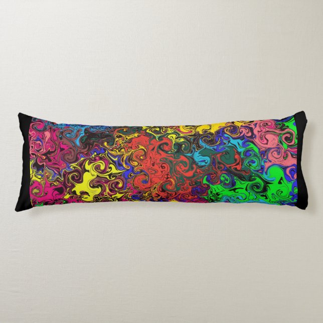 Abstract Colourful Twirlers / Body Cushion (Front)