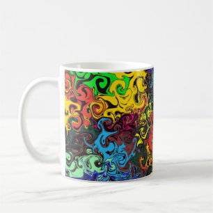 Abstract Colourful Twirlers / Coffee Mug