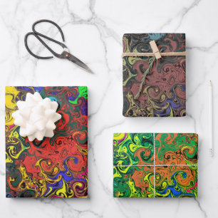 Abstract Colourful Twirlers / Filters / Wrapping Paper Sheet