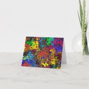 Abstract Colourful Twirlers / Note Card