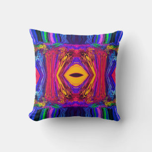 Abstract Colourful Twirlers / P & P / Mirror Miami Cushion