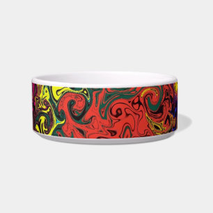 Abstract Colourful Twirlers / Pet Bowl