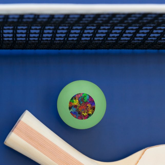 Abstract Colourful Twirlers / Ping Pong Ball (Table)