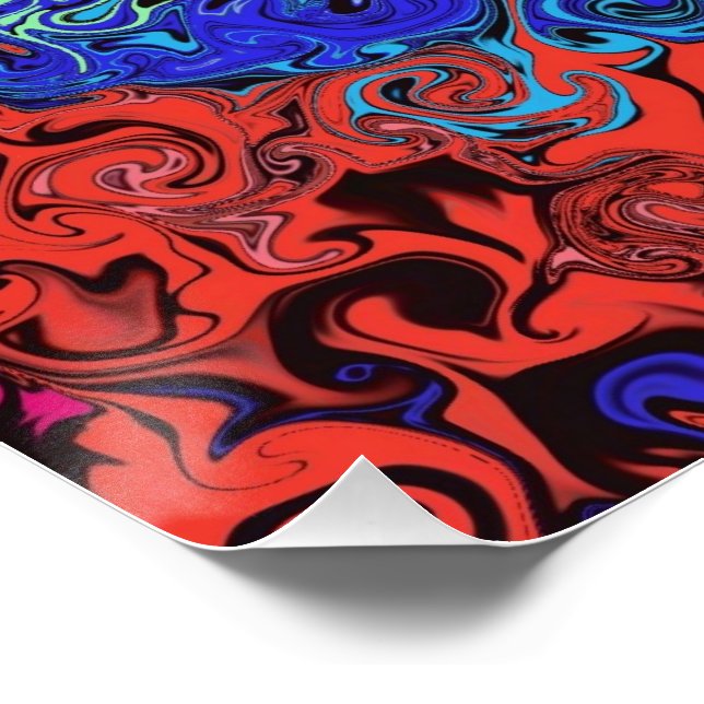 Abstract Colourful Twirlers / Poster (Corner)
